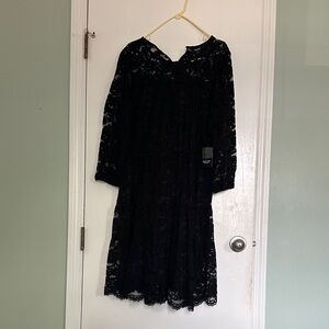 Simply Vera Vera Wang Black Lace Long Sleeve Dress